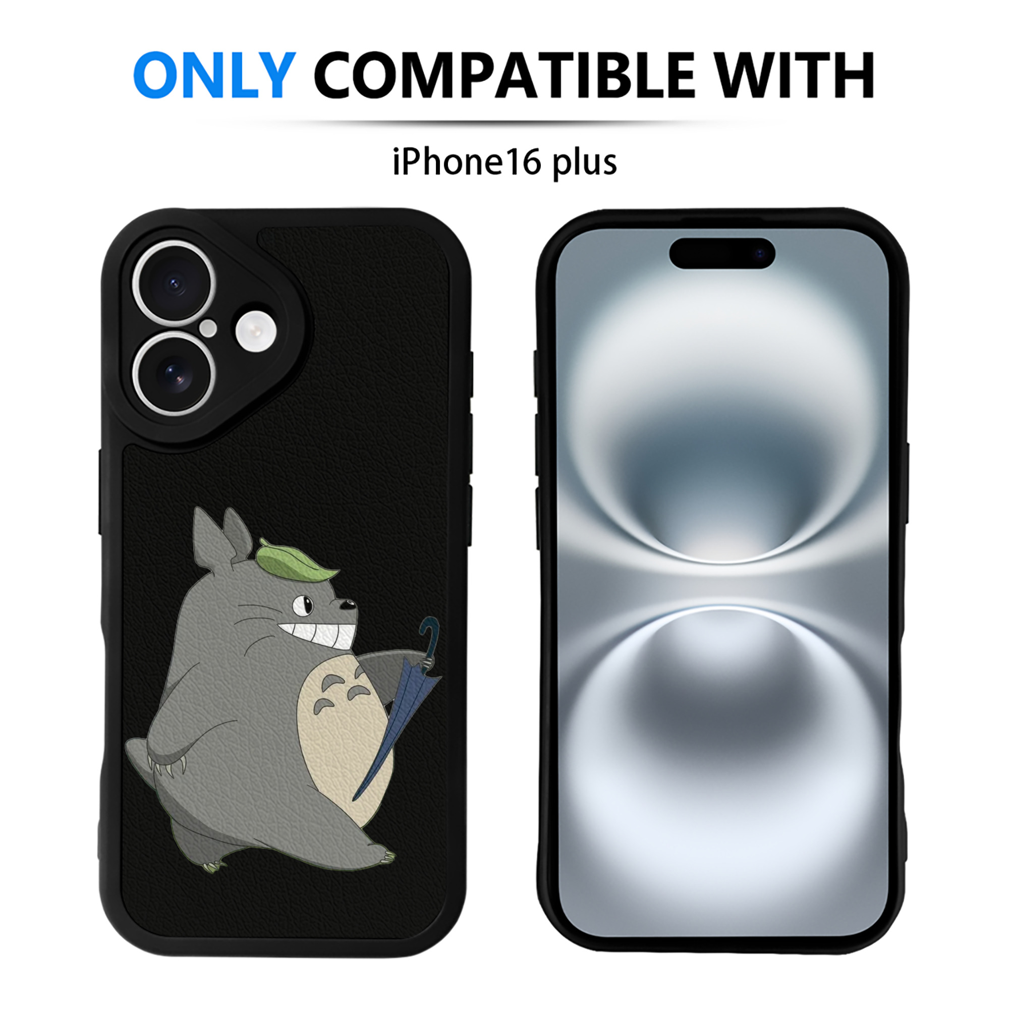 （画像用） となりのトトロ 草壁メイ 草壁サツキ My Neighbor Totoro Satsuki Kusakabe Mei Kusakabe 【iPhone 16シリーズ対応】シリコンスマホケース（レザー調） 材質：シリコン